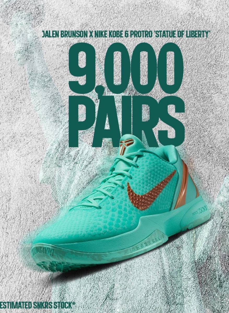 Jalen Brunson x Nike Kobe 6 Protro “Statue of Liberty” 🗽- Size 11