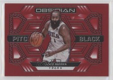 2021 Panini Obsidian Pitch Black Electric Etch Red Flood James Harden #14 12xo
