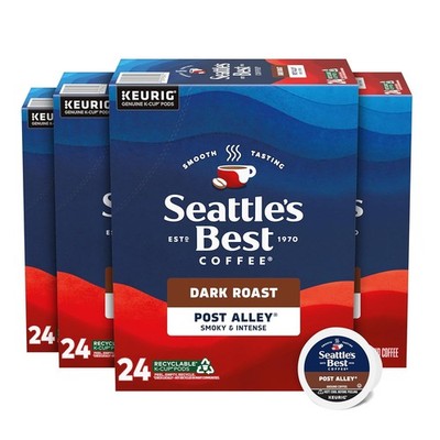 Seattle s Best Coffee, Dark Roast K-Cup Coffee Pods, Post Alley, 100% Arabica,