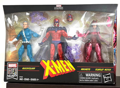 Marvel Legends Magneto, Quicksilver & Scarlet Witch 3-Pack Action Figures New