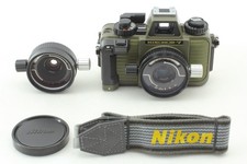 Nikon Nikonos V Olive Green Underwater Film Camera 28mm  35mm Lenses From JAPAN