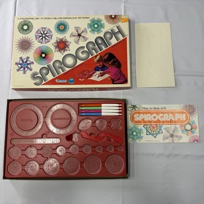 vintage 1976 Kenner Spirograph educational design drawing toy set Open Box