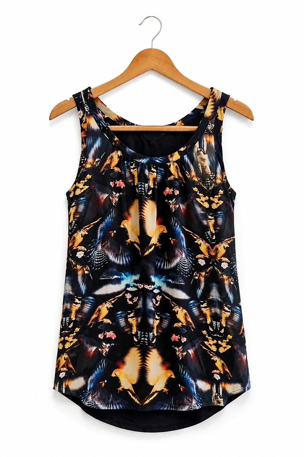 Ted Baker Womens Bird Floral Print Sleeveless Top Black Multi Size 1 UK 8 image 2