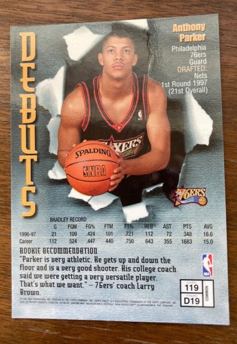 1997-98 TOPPS MIGLIORE CARTA DA BASKET SINGOLO DEBUTTO *RIEMPI IL TUO SET * SPEDIZIONE GRATUITA * QUASI NUOVA - Foto 22 di 22