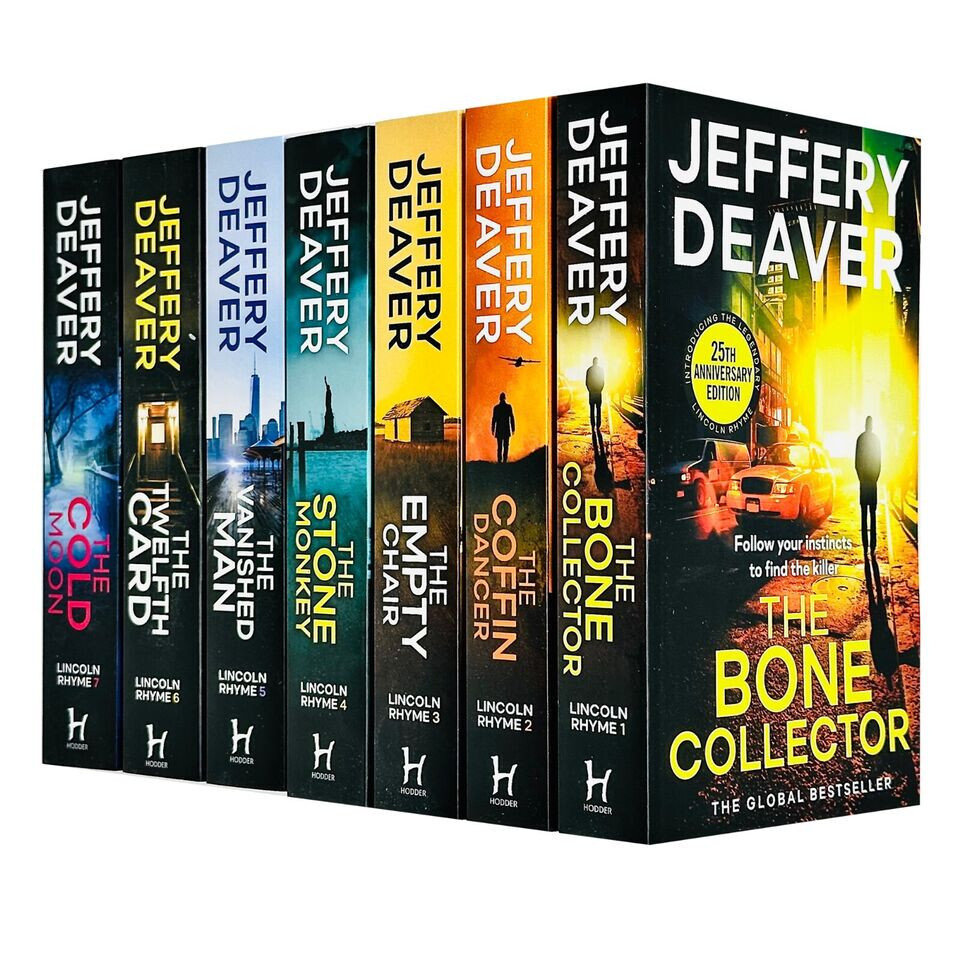 Jeffery Deaver Lincoln Rhyme Thrillers Series Books 1-7 Collection Set Cold Moon