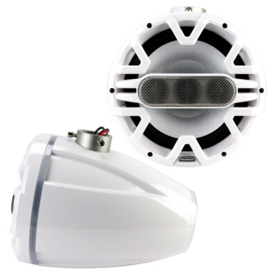 Memphis Audio MM84TW 8'' Marine Audio Tower Speakers w/ RGB LED - White NEW