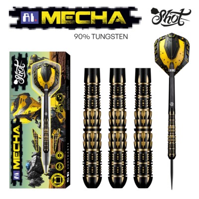 SHOT DARTS A.I. MECHA 25 GRAM TUNGSTEN STEEL TIP SHIPS FREE N FREE FLIGHTS