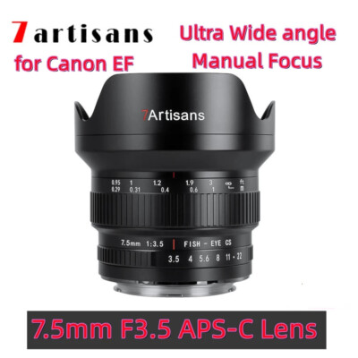 7artisans APS-C Ultra Wide Angle Fisheye Lens for Canon