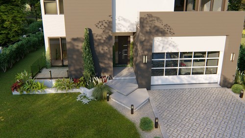 BLUEPRINTS CONTEMPORARY TWO STORY HOUSE PLAN ARCHUP #108 - Picture 10 of 12