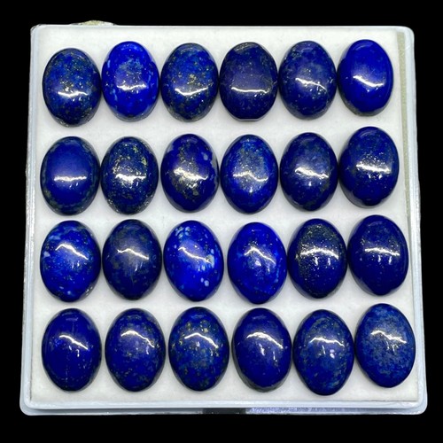 Lotto 8 pz pietre preziose cabochon sfuse lapislazzuli naturali non trattate 18 x 13 mm - Foto 13 di 15