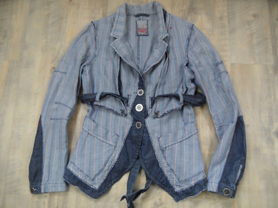 Veste Blazer En Jean GIRBAUD Avec Ceinture - Taille 38 - TOP 418 - Occasion Bon état