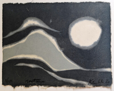 Richard Kemble ''nocturn'' woodcut Nantucket Bucks County Key West