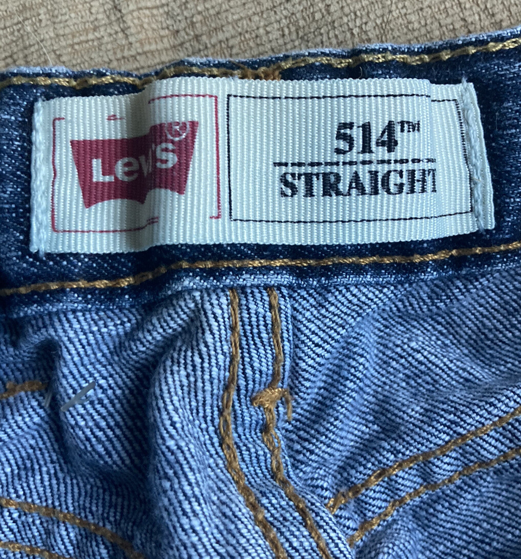 Jean Garçon Levi's 514 Regular Straight, Bleu, 100% Coton, Taille 10 (25x25)