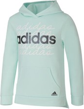 adidas Event 21 Fleece CTN Hood Pullover Extended Size Kids'-Turquoise:Size:L