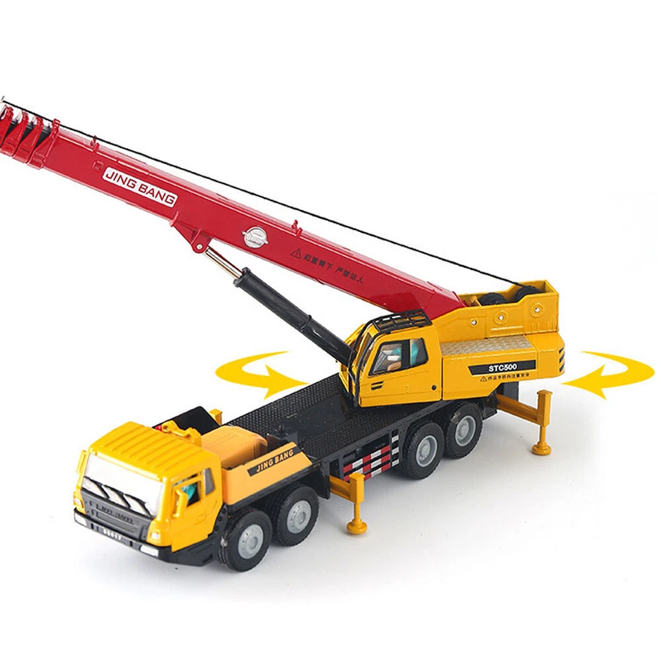 Mega Crane Truck Toy Diecast Construction Vehicle Kids Toys for Boys Red - Image 4 of 4