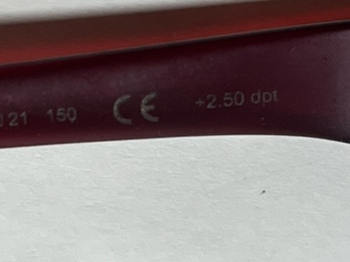 PORSCHE DESIGN ICONIC RReading Glasses P8801 +2.5 Black Red B 48-21 150 - Picture 9 of 10