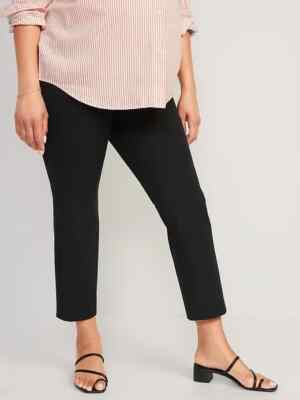 Old Navy MATERNITY Side-Panel Pixie Pants Size 8- Black- NWOT S#433850