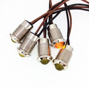 5-6mm-12Vyellow-amber-LED-Metal-Indicator-Pilot-Dash-Light-Lamp-With-Wire-Lead