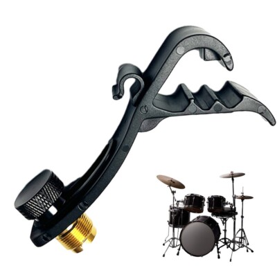 3) Praktische Drum Mikrofonhalterung verstellbare Felgenklemme Anti-Shake-Funktion
