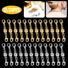 24X DIY Magnetic Lobster Claw Clasps Necklace Jewelry Bracelets Locking Extender