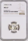 1944-D 10C  Mercury Dime NGC MS67  6554452-017