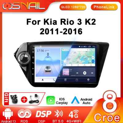 For Kia K2 RIO 3 2011-2016 Car Radio Multimedia Player Stereo GPS Navi Android