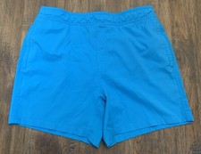 Mack Weldon Swim Trunks Solid Blue 6  Lined Stretch Colorful Zipper Pockets XL