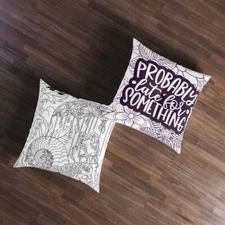 boho-tufted-adult-coloring-dual-side pillow