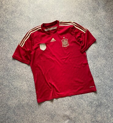 SPAIN 2014-2015 HOME FOOTBALL SHIRT SOCCER JERSEY