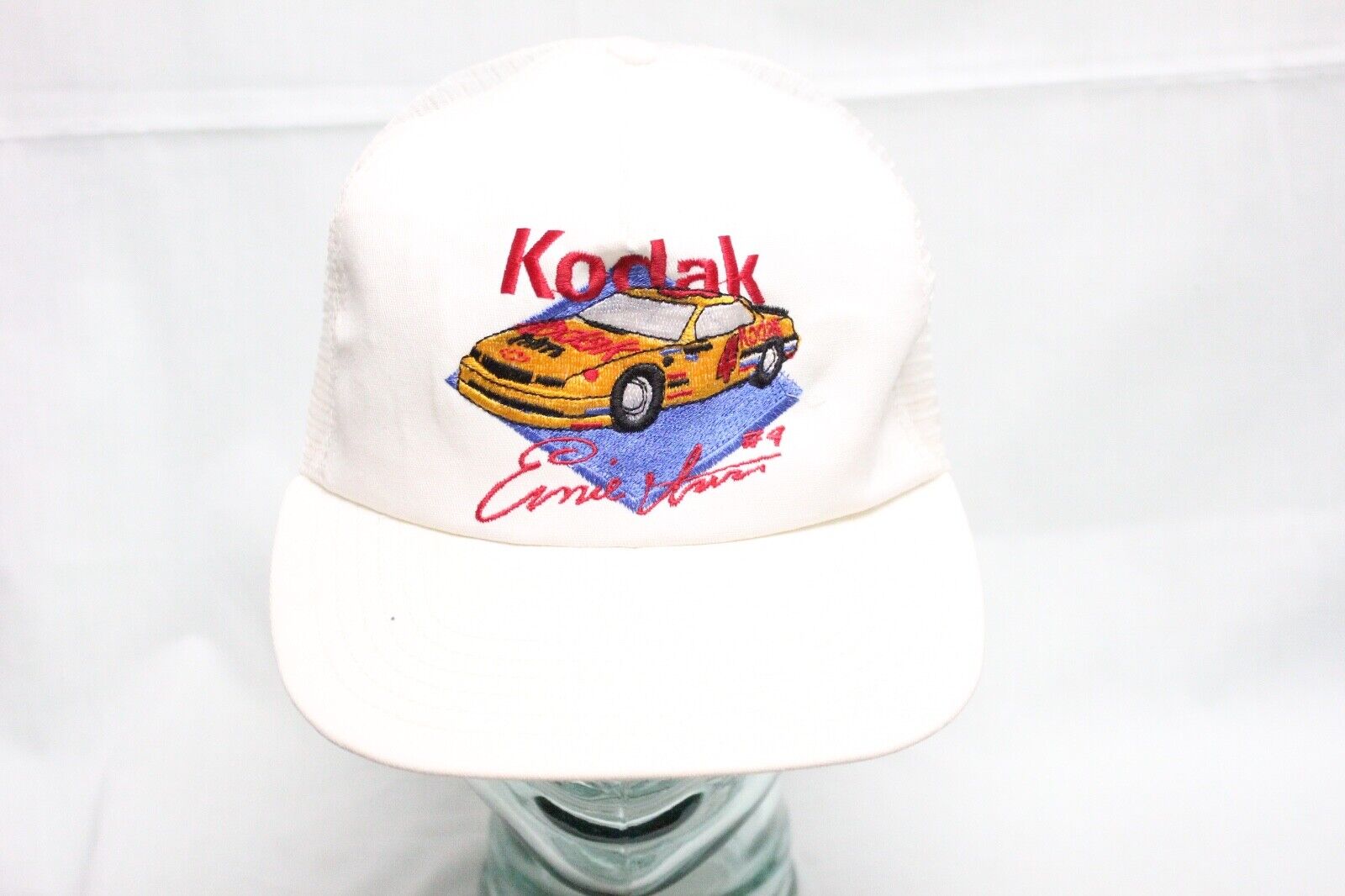 Vintage NASCAR Ernie Irvan #4 Kodak Trucker Hat C… - image 9