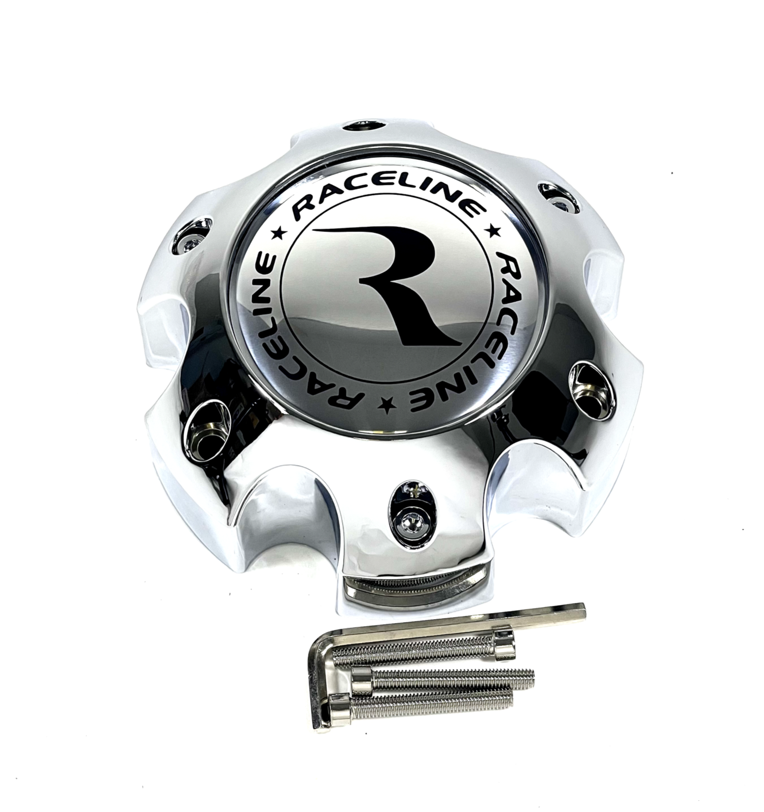 Raceline 6 Lug Chrome Wheel Center Cap 311163 Hub Cover for Custom Wheels-image
