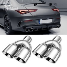 For Mercedes-Benz CLA AMG 2.5" In 3.5'' Out 9.5'' Long Dual Exhaust Pipe Tip