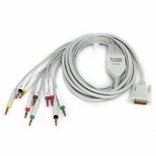  ECG EKG Machine Cable 12-lead wire For CONTEC ECG80A,100G ,90A NEW BANANA PLUG 