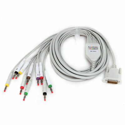  ECG EKG Machine Cable 12-lead wire For CONTEC ECG80A,100G ,90A NEW BANANA PLUG 