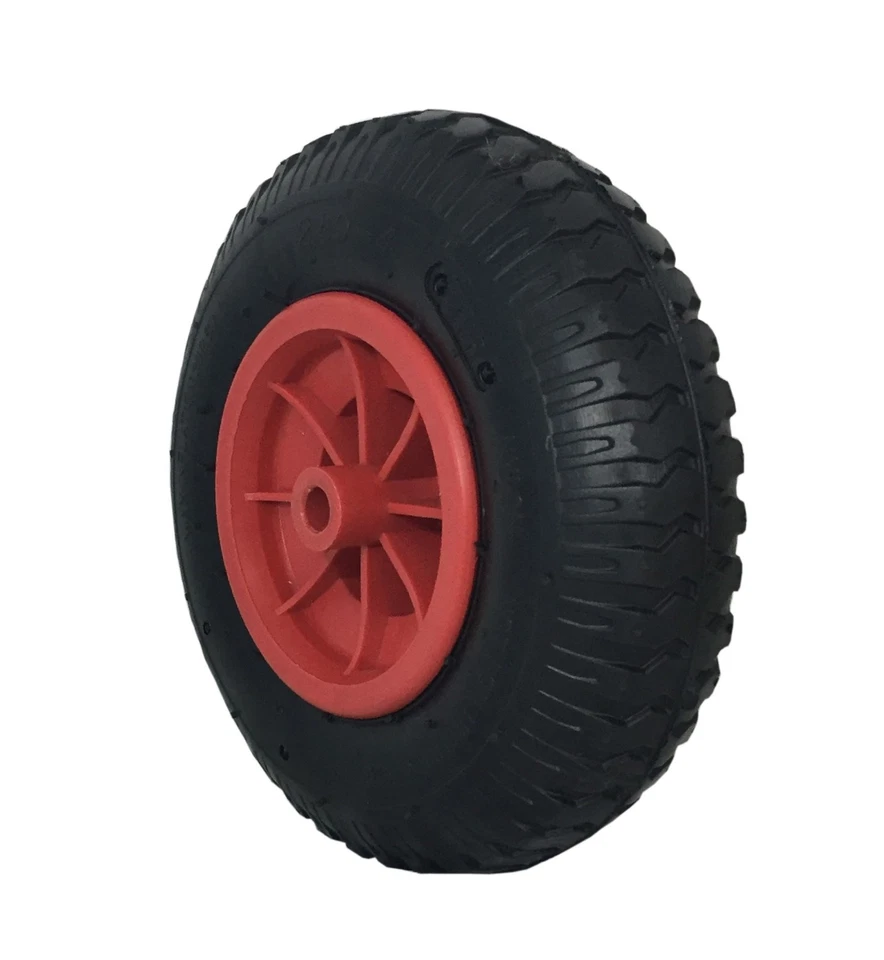 KETO PLASTICS 2.50-4 pneumatic wheel 220 x 65 sack truck trolley bent valve (4 ply) 12 mm bore