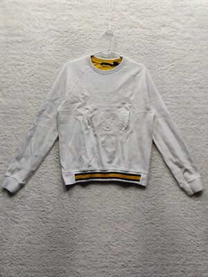 Sean John Men's Classic Fit White Tiger Graphic Pullover Sweatshirt Size S 