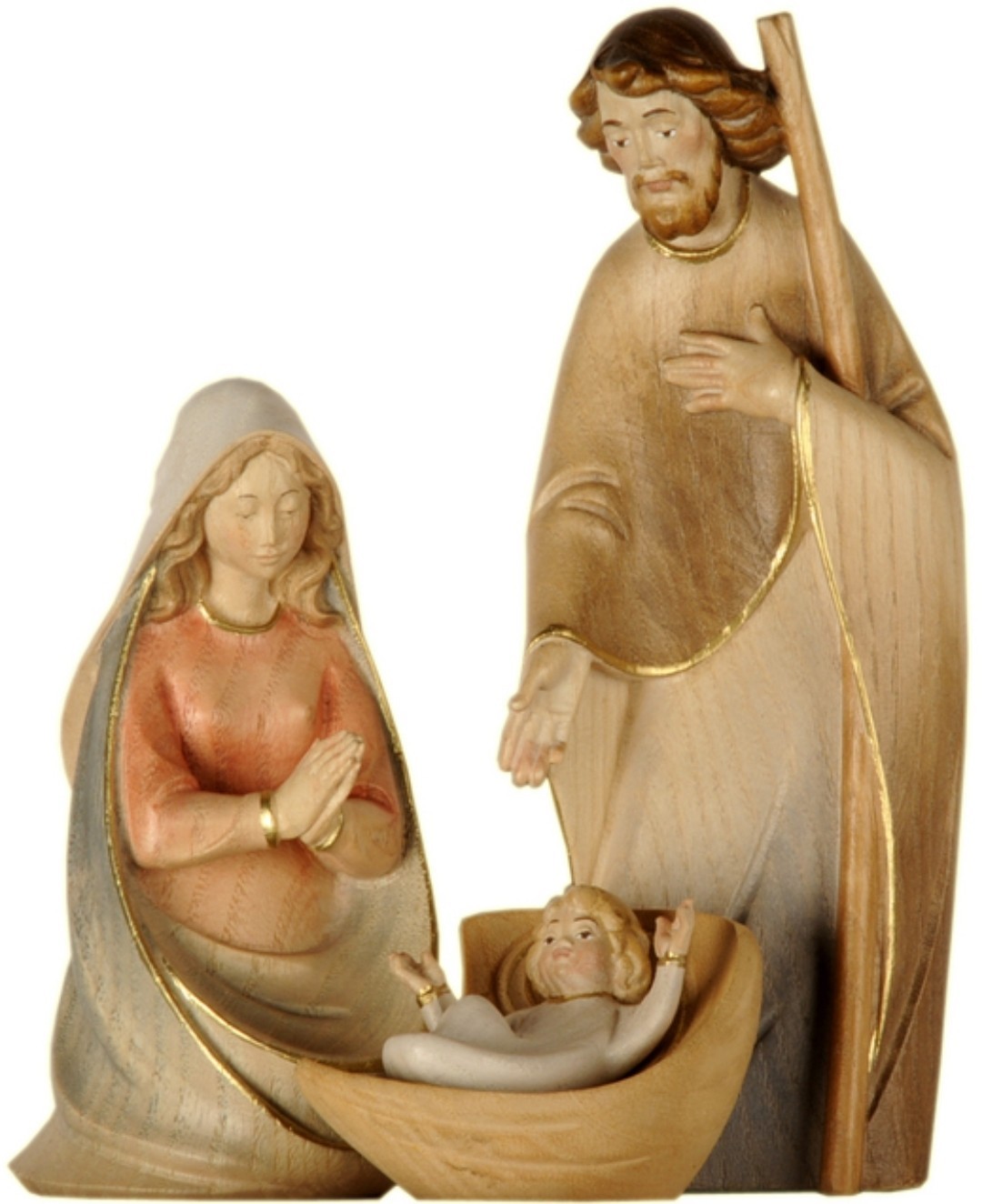 Krippe Sacra Familie Weihnachtskrippe CM 12 Geschnitzt IN Holz Der IN Gröden