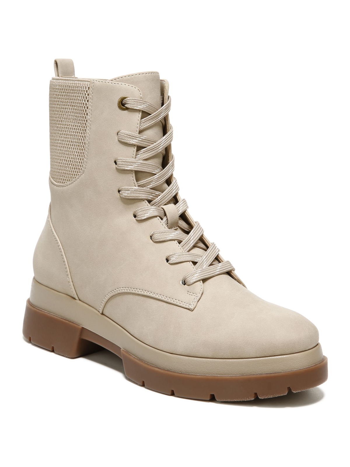Женские армейские ботинки SOUL BY NATURALIZER бежевого цвета Ozzy с круглым носком на блочном каблуке 9,5 М