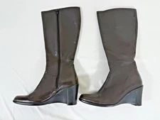 ARCHE Leather knee high Boots Dark Brown Size 6 US