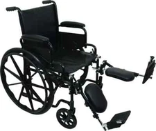 K1 STANDARD WHEELCHAIR 20 X 16 IN ELEVATING LEGRESTS