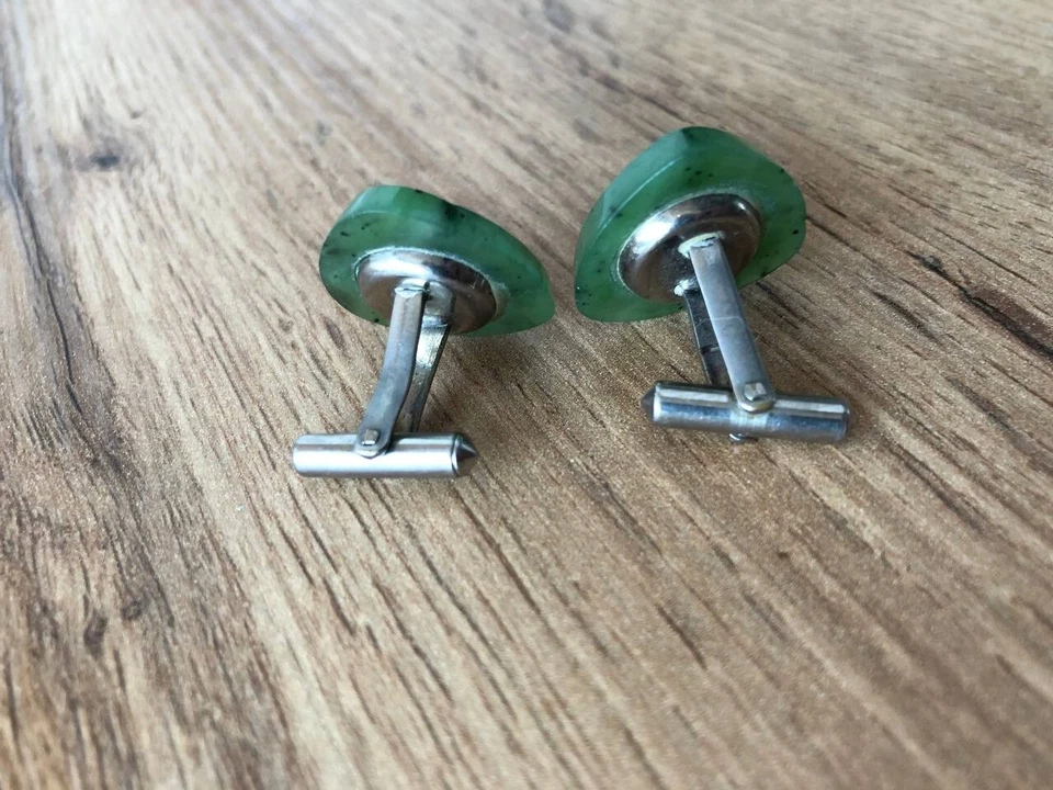 Запонки нефрит со знаком зодиака рак #745 - Изображение 2 из 4