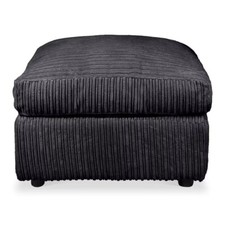 Large comfortable Footstool, Premium Cord Fabric Pouf, Ottoman for Living Room