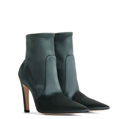 Icon Bootie In Satin Green 
