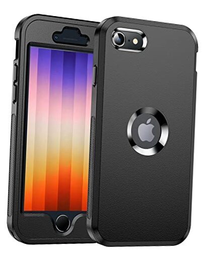 for iPhone SE Case 2022/3rd/2020/2rd,iPhone 8/7 Case[Military Grade Dark Black