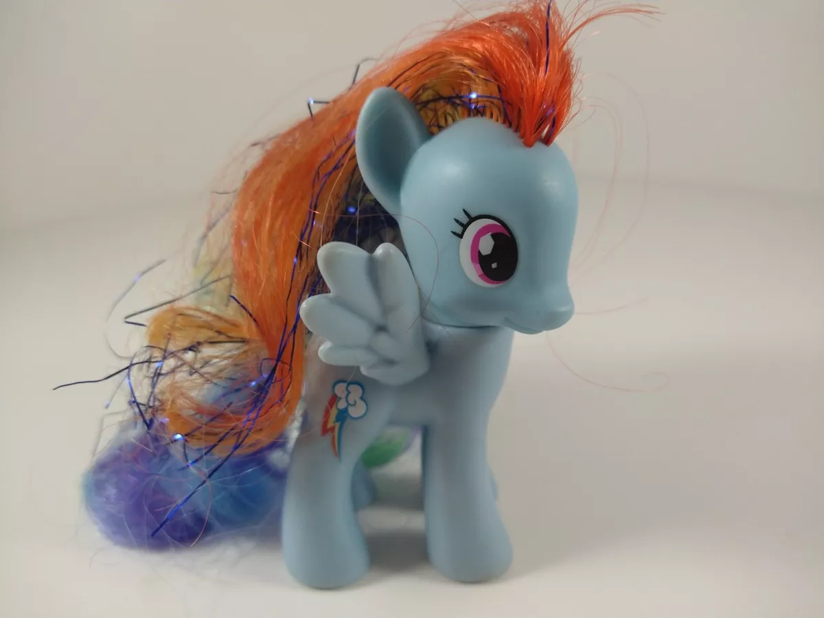 GUC My Little Pony MLP Rainbow Dash with Tinsel Hair 3 inch Figure Toy 2010  G4 | eBay