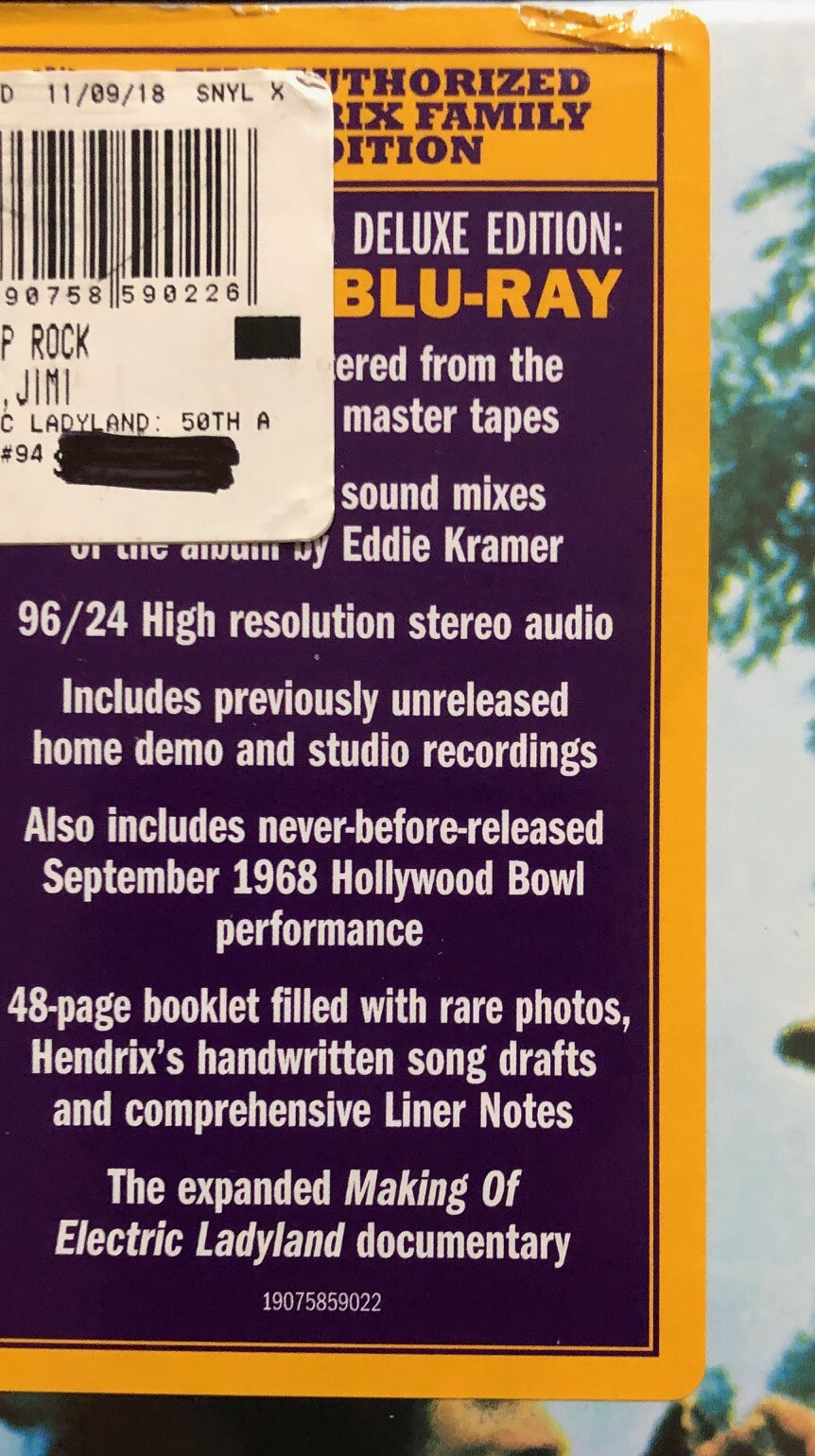 JIMI HENDRIX EXPERIENCE / ELECTRIC LADYLAND SEALED BOX SET CD'S BLURAY & BOOKLET eBay