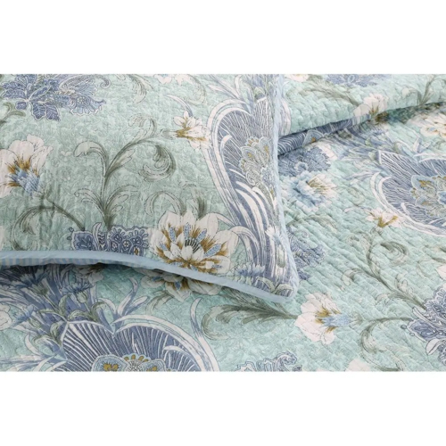 ¡NUEVO! ~ ACOGEDOR JUEGO DE COLCHAS COSTERAS PLAYA HOJA DE PALMA VERDE AZULADO AZUL TROPICAL GRIS AGUA VERDE AZULADO BLANCO - Imagen 8 de 10
