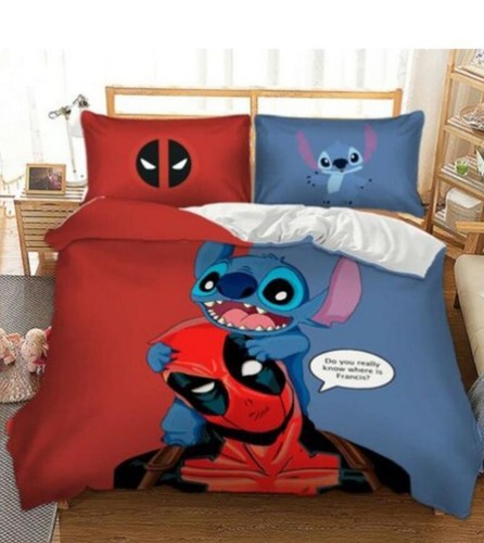 Lilo Stitch Kinder Bettwäsche Set Kissenbezüge 80x80 Anpassbar Bettbezug 135x200 - Bild 5 von 41