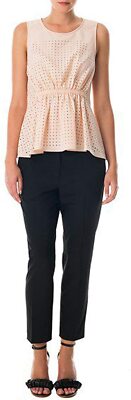 Tibi - Cut Out Shirred Tank in Blush Pink, Size 4, New with Tags