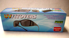 UV Fitovers Black Sunglasses With Micro-Fiber Pouch, Brand New